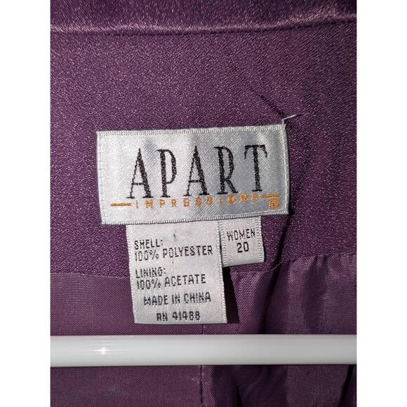 APART Blazer Womens Size 20 Purple Sophisticated Two-Button Power Dressing - Picture 2 of 4
